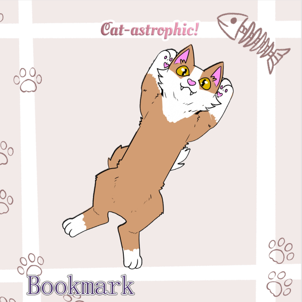 Ginger Tuxedo Cat Bookmark