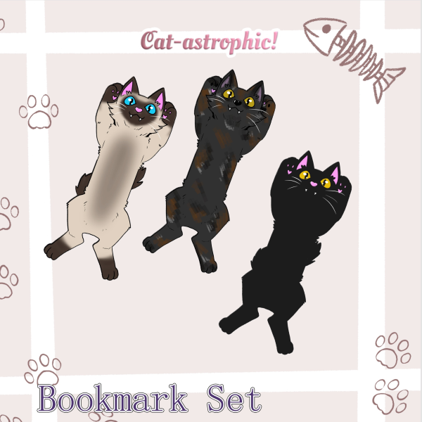 Gradient Cat Bookmark Set