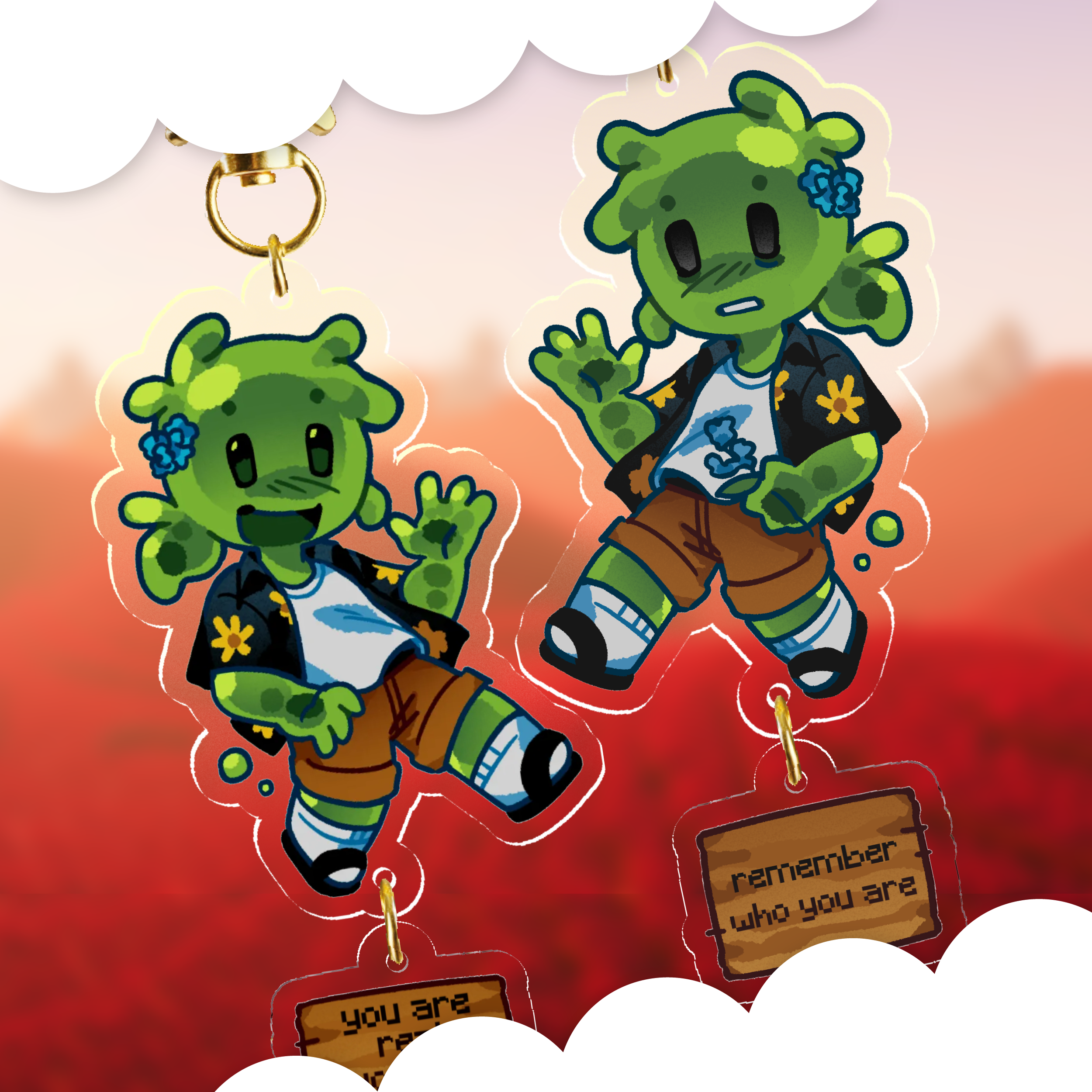 Avery - SFAWTDE double-sided keychain