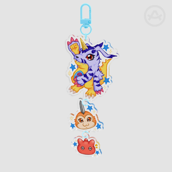 Digimon Gabumon Evolution Keychain