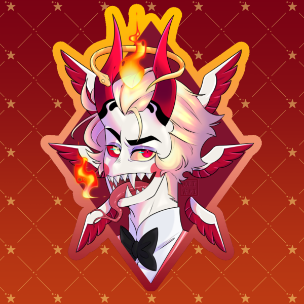 Lucifer Morningstar Clear PET Vinyl Die Cut Stickers