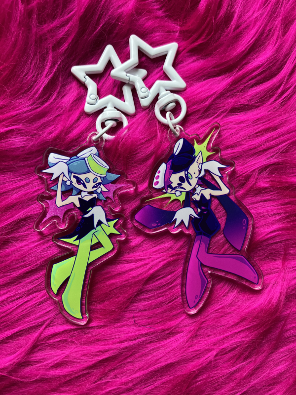 Squid Sisters  Arcylic Charm Set