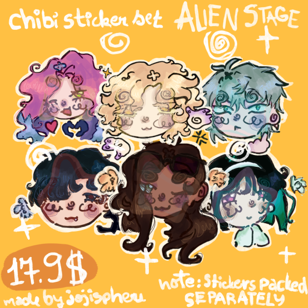 Alien Stage - chibi sticker set