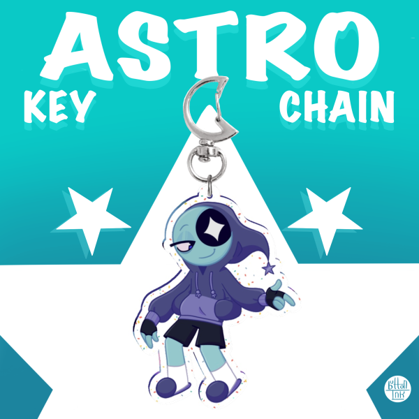 Astro Glitter Keychains