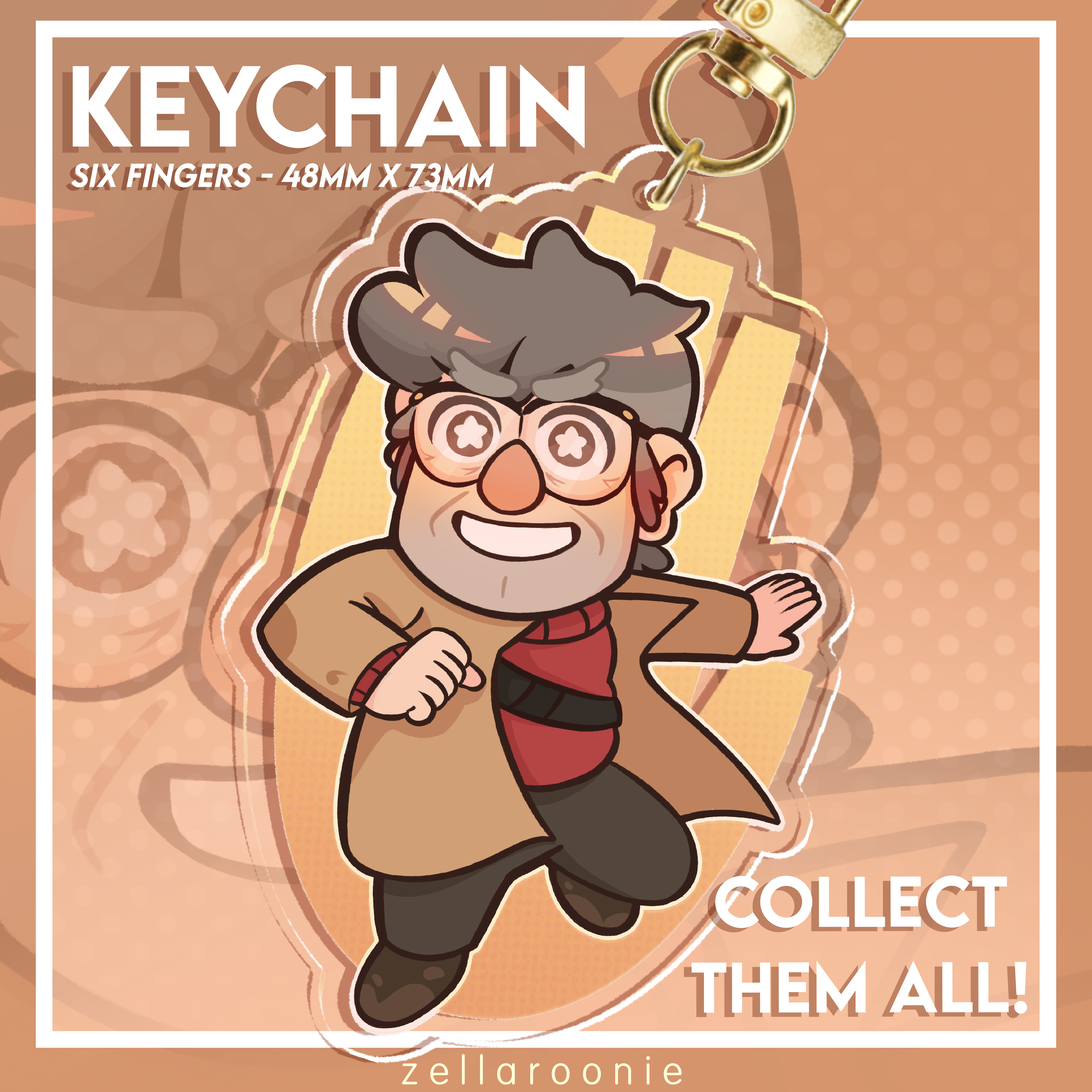 Six-Fingers - Stanford Pines Acrylic Keychain