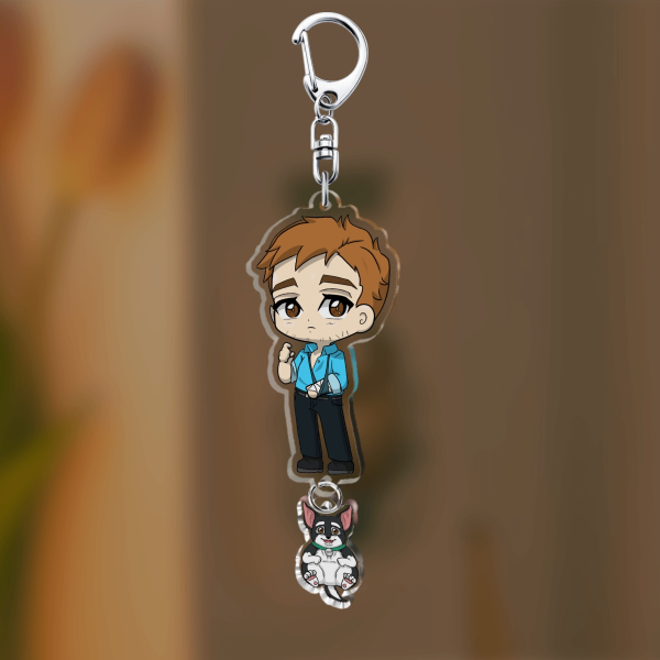 Robert and Beef Dispatch Connection Acrylic Keychain