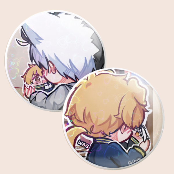 Blushing NireSaku Badge Set