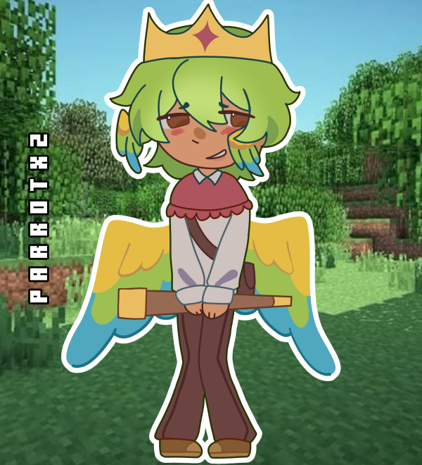 [UU] Parrotx2 Acrylic Keychain