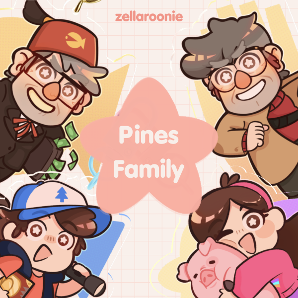 Pines Family - Gravity Falls Acrylic Keychains 