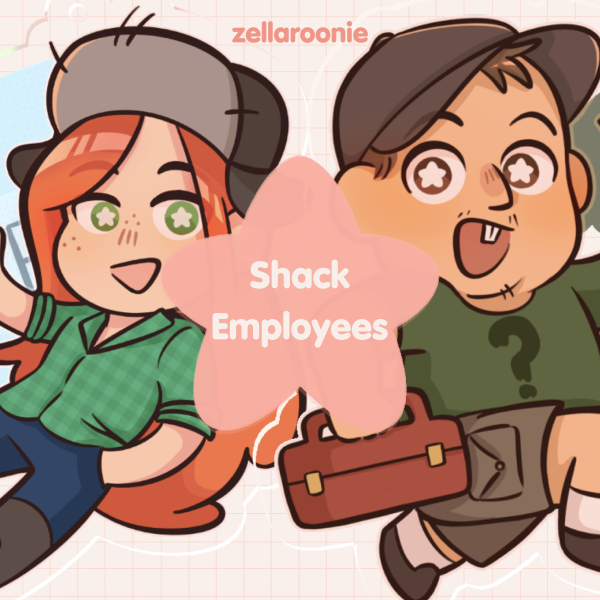 Shack Employees - Gravity Falls Acrylic Keychains 