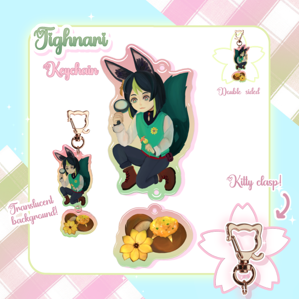 Tighnari Spring Picnic Epoxy Connection Acrylic Keychains