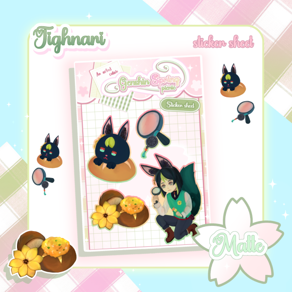 Tighnari Spring Picnic Coated Paper Stickers Sheet