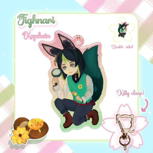 Tighnari Spring Picnic Epoxy Glitter Acrylic Keychains