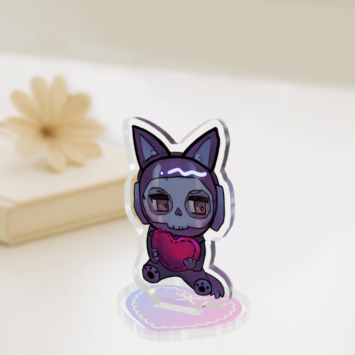 Ghost Cat Clear Acrylic Standee