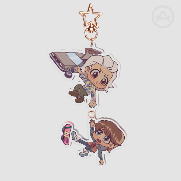 Back To The Future 2 Marty McFly & Doc Brown Keychain