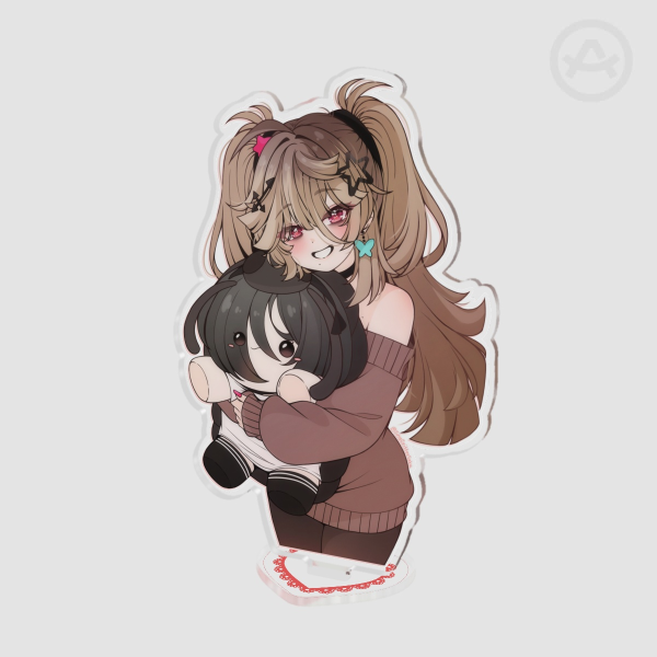 Miki and Rika plush Standee
