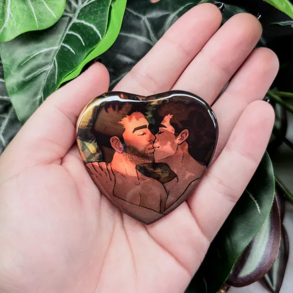Sterek || Heart Shape Holographic Badges