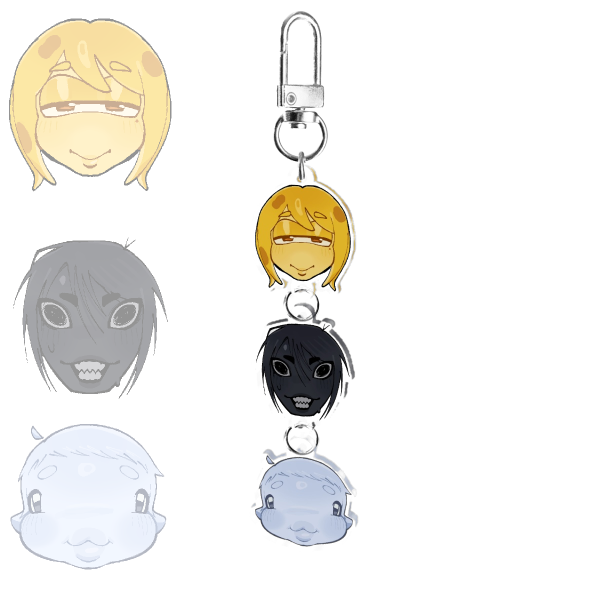 Throuple lovers keychain