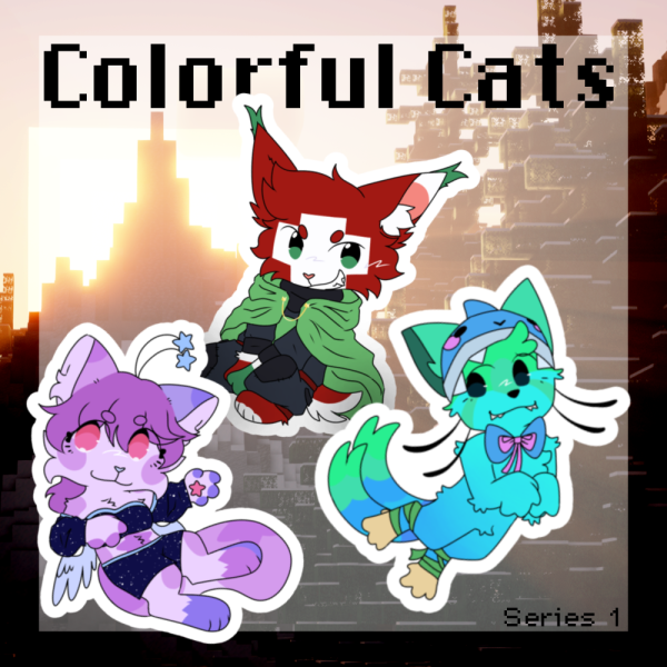 Colorful Cats Sticker Bundle