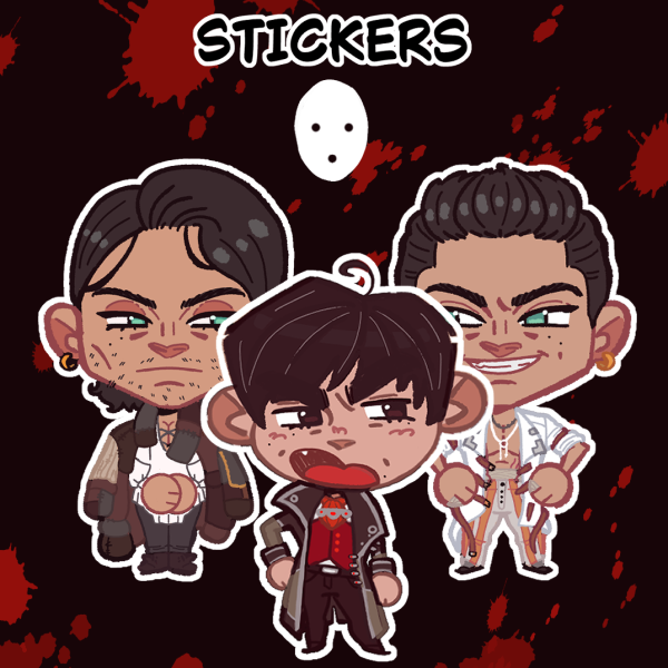 STICKERS; Set Threefold Bullet; Pathologic