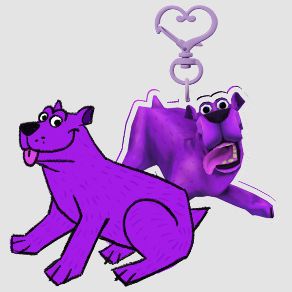 Pepper the Giant Purple Dog set