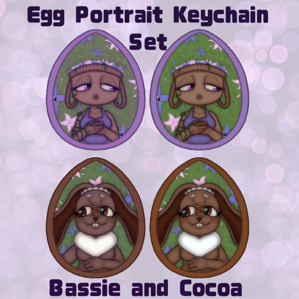 Bassie & Cocoa Egg Keychain Set (Dandy's World)