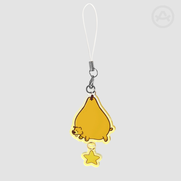 Yellow Pearbear Phone Charm