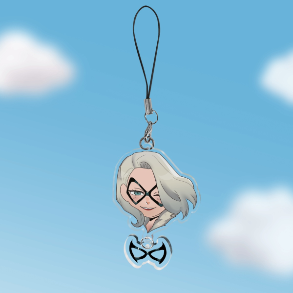 Black Cat Connection Acrylic Keychain