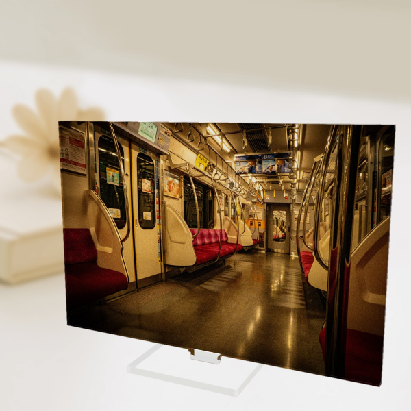 Subway train Photography Full Bleed Acrylic Standees
