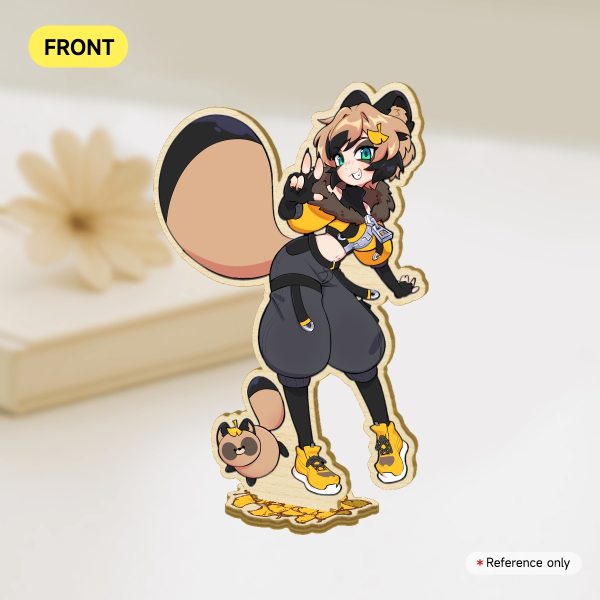 6" GINKO KANAMORI WOOD ART STANDEE