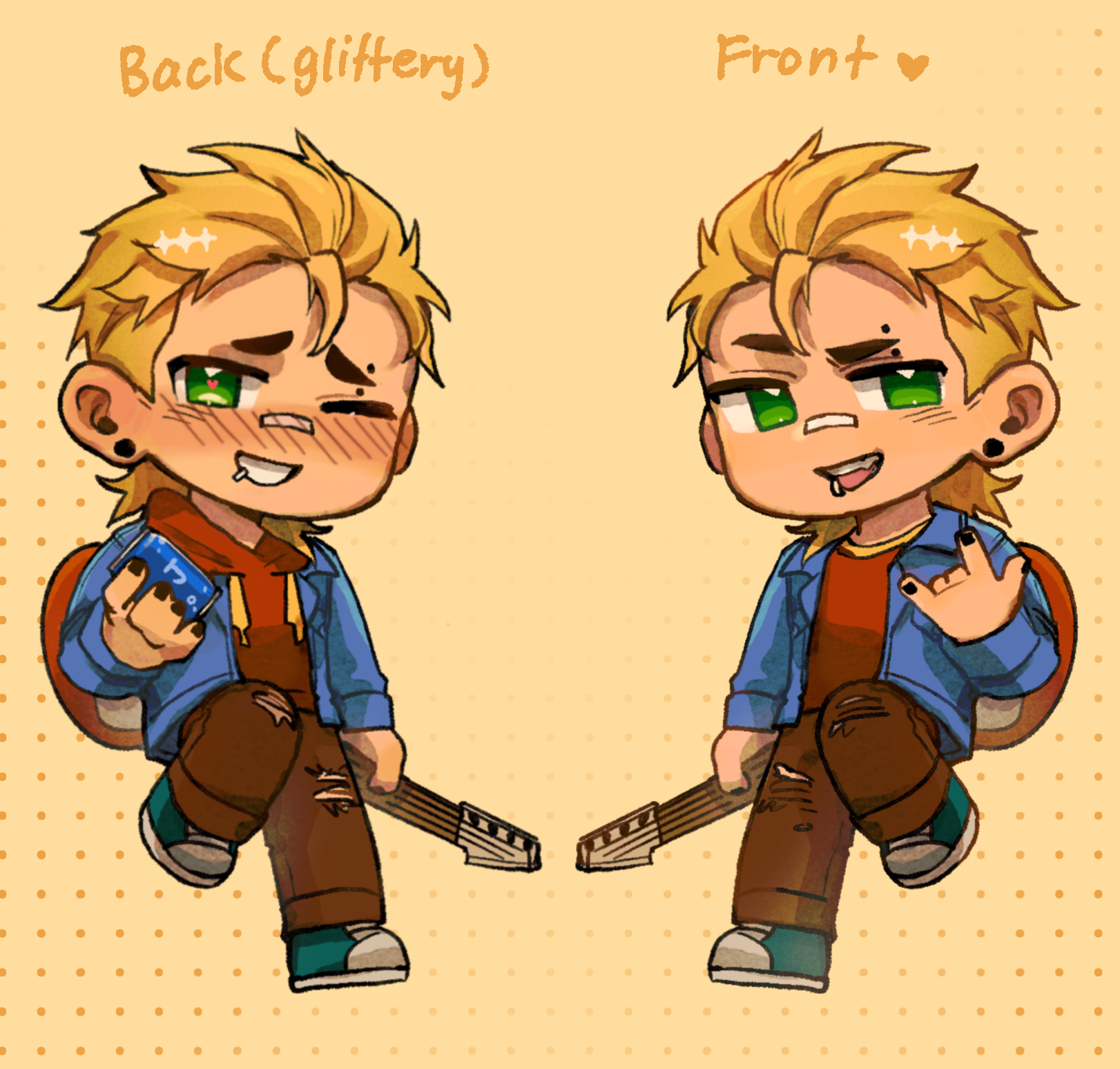 Sam stardew Glitter Acrylic Keychains