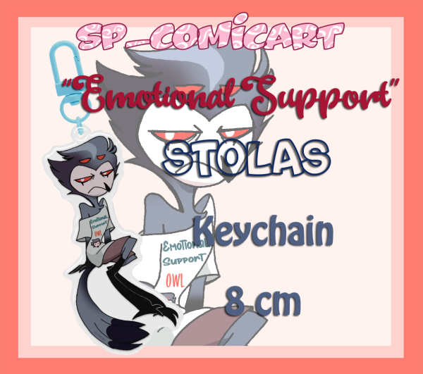 "Emotional Support Owl" Epoxy Clear Acrylic Keychains