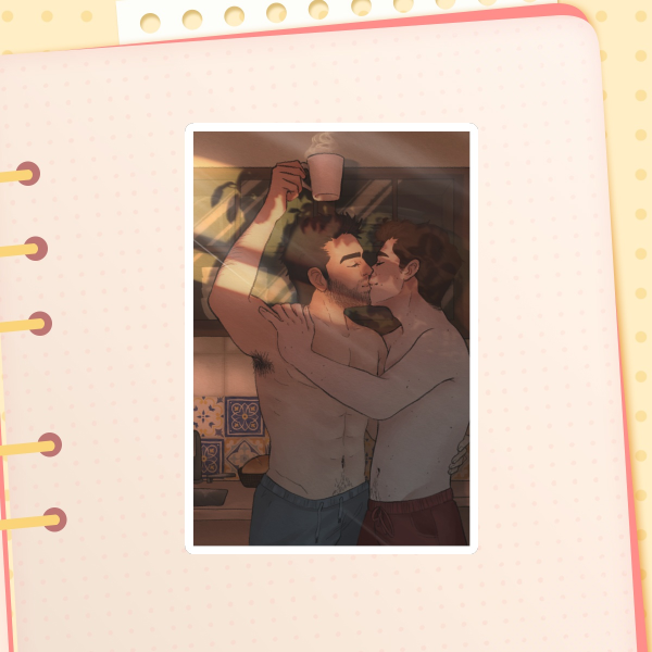 Stiles & Derek Morning Coffee || Glossy Die Cut Sticker