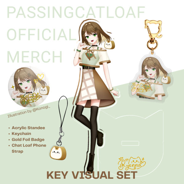 【Passingcatloaf Official Merch】Ryenna 1.0 Merch Key Visual by @Konogi_ Set