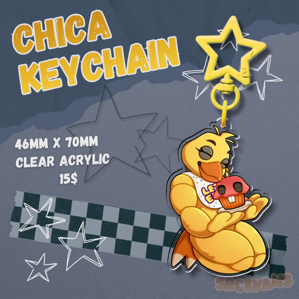 Chica Acrylic Keychain