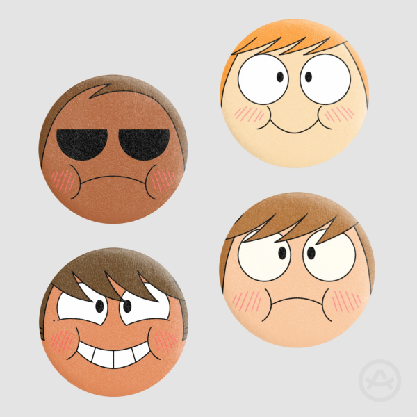 Eddsworld Chubby Plush Badges (Fanon)
