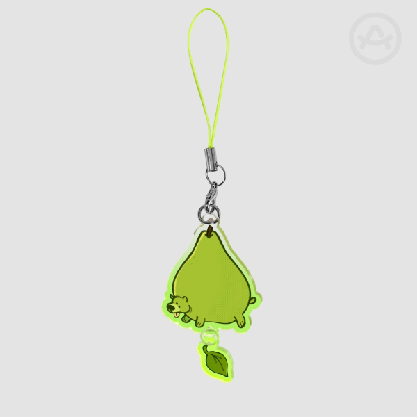 Green Pearbear Phone Charm