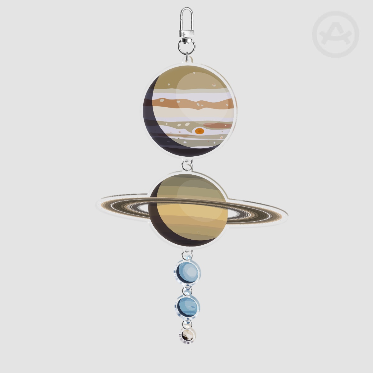 Outer Solar System Keychain