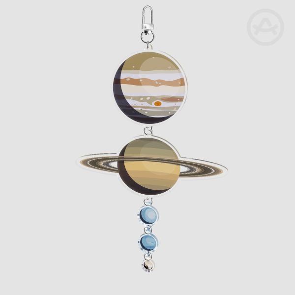 Outer Solar System Keychain