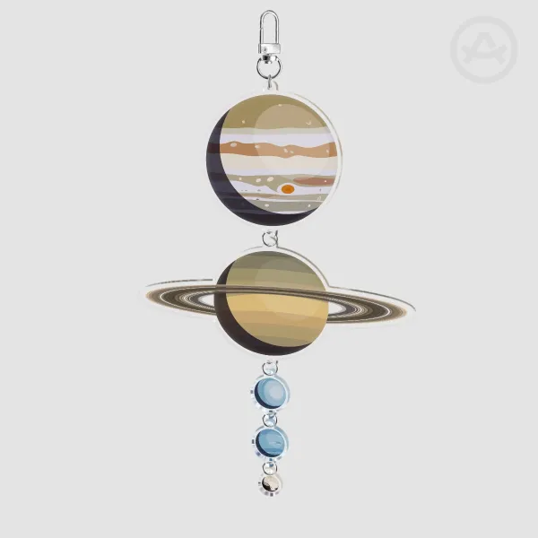 Outer Solar System Keychain