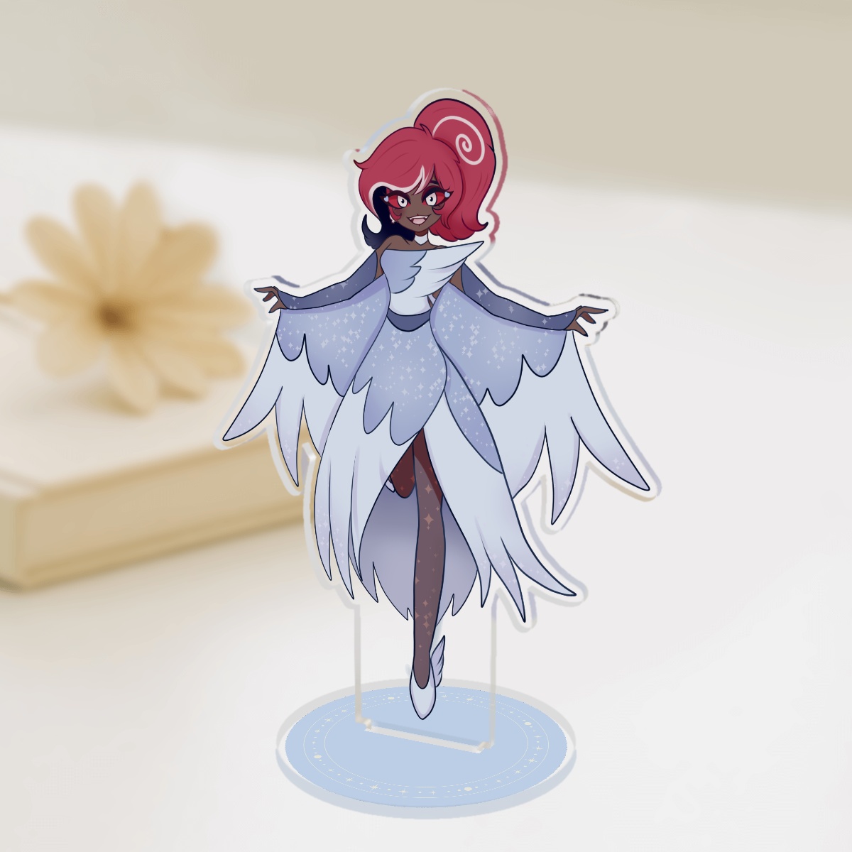 Velvette Angel wings dress Standee