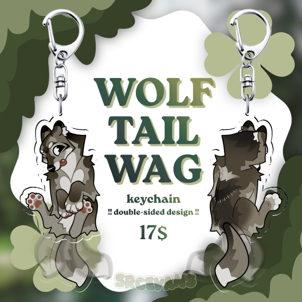 Wolf Tail-wagging Keychain