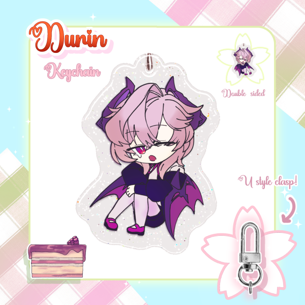 Durin Epoxy Glitter Acrylic Keychain ver.2