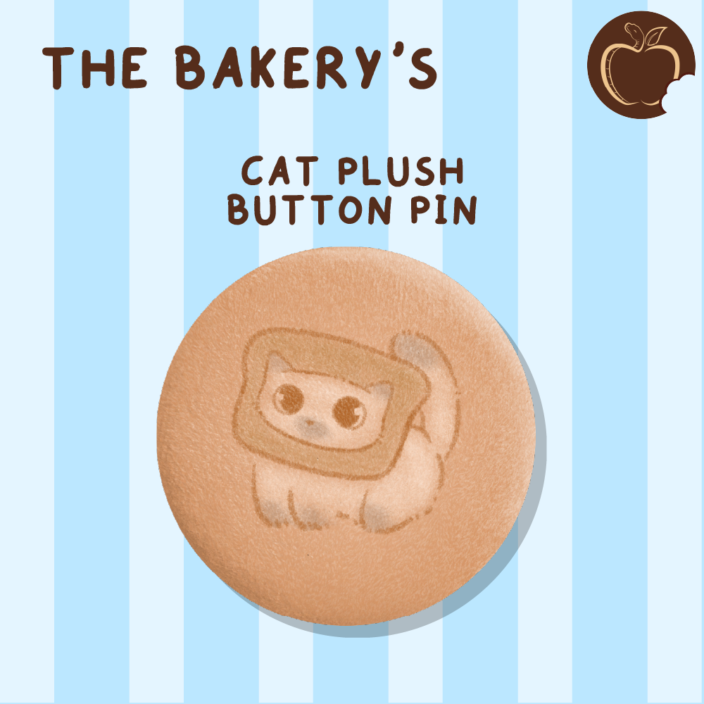 Original || Chunky Bread Cat Plush Badge