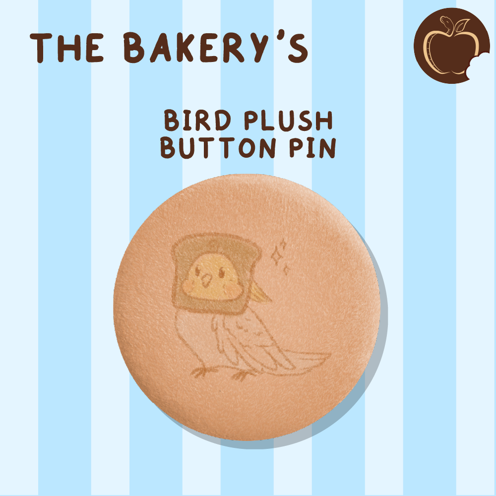Original || Bread Lovebird Plush Badge