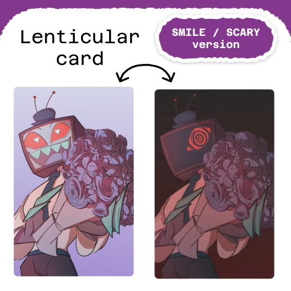 Vox Bouquet with Smile/Scary -  Lenticular Card