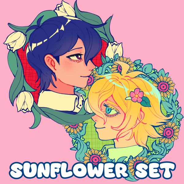 Sunflower set (Keychains and Stickers)