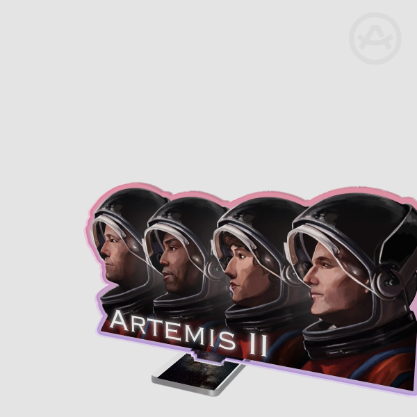 Artemis II crew standee