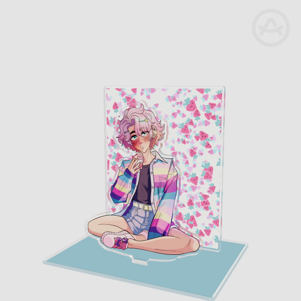 Strawberry boy double insert standee