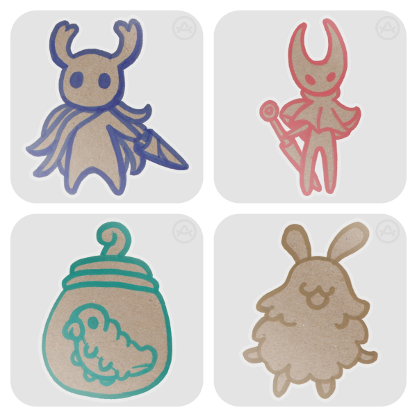 Cardboard Knight Vinyl Sticker Set
